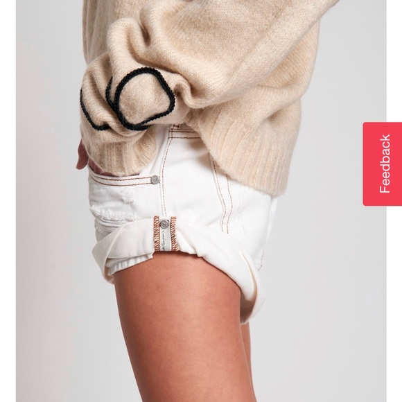 WHITE BEAUTY BANDITS DENIM SHORT - ONE TEASPOON - Picture 6 of 6